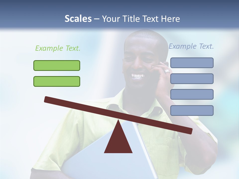 Blue Optimism Happy PowerPoint Template