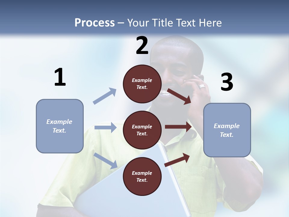Blue Optimism Happy PowerPoint Template