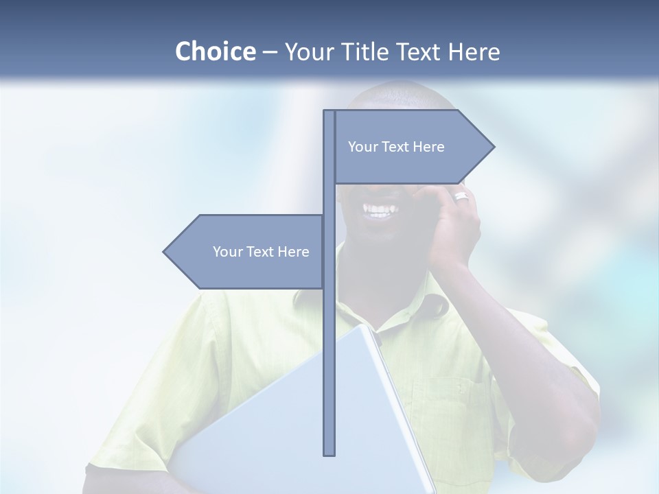 Blue Optimism Happy PowerPoint Template