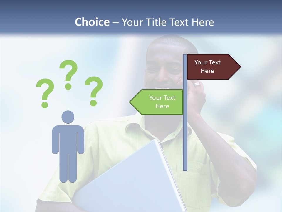 Blue Optimism Happy PowerPoint Template