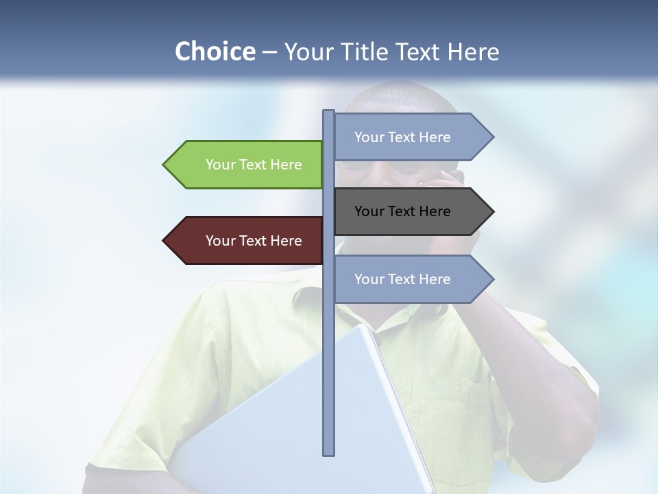 Blue Optimism Happy PowerPoint Template