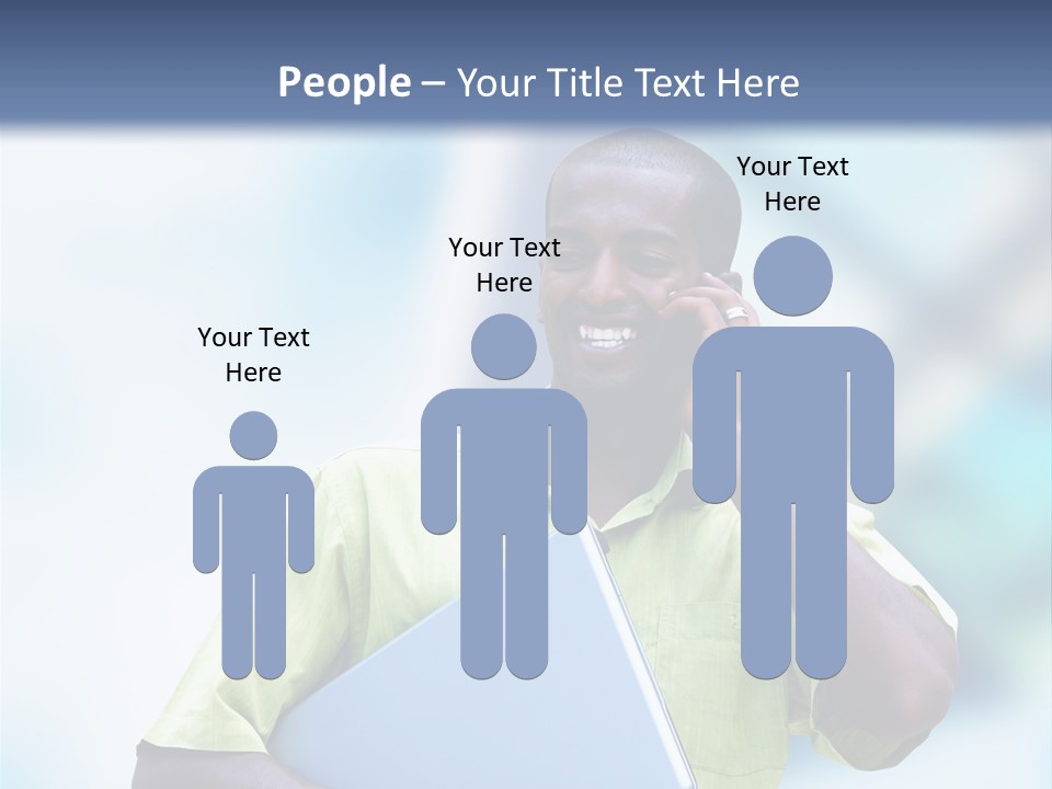 Blue Optimism Happy PowerPoint Template