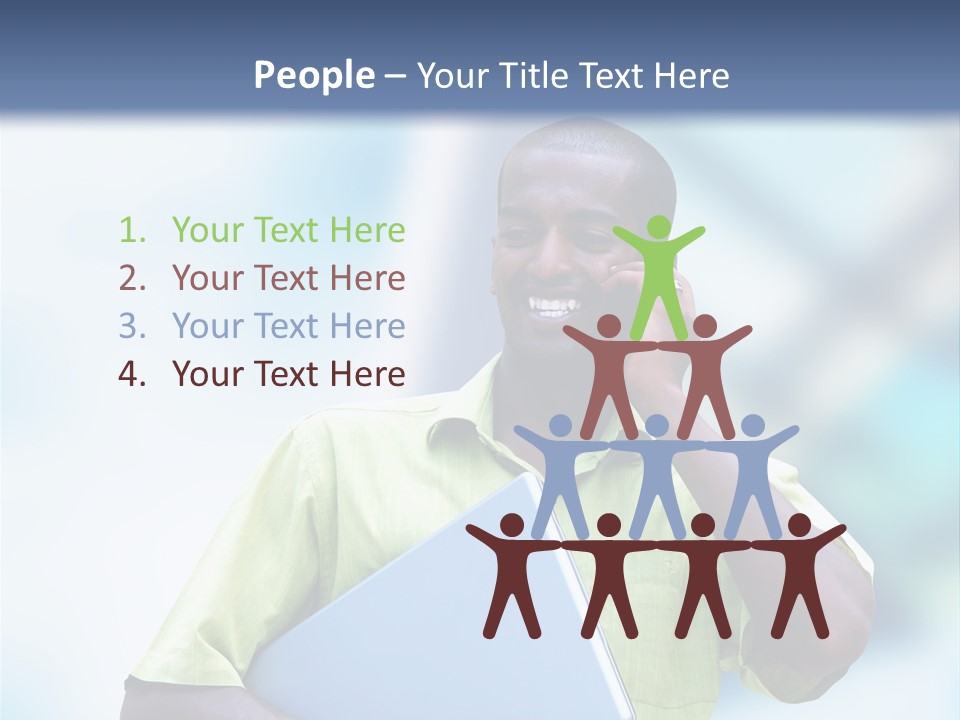 Blue Optimism Happy PowerPoint Template