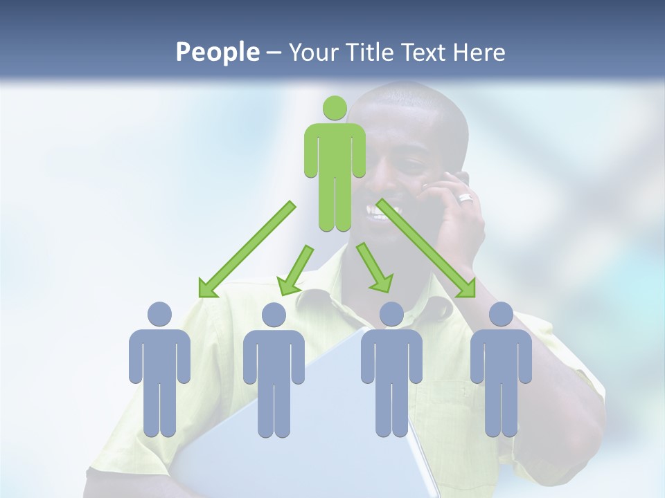 Blue Optimism Happy PowerPoint Template