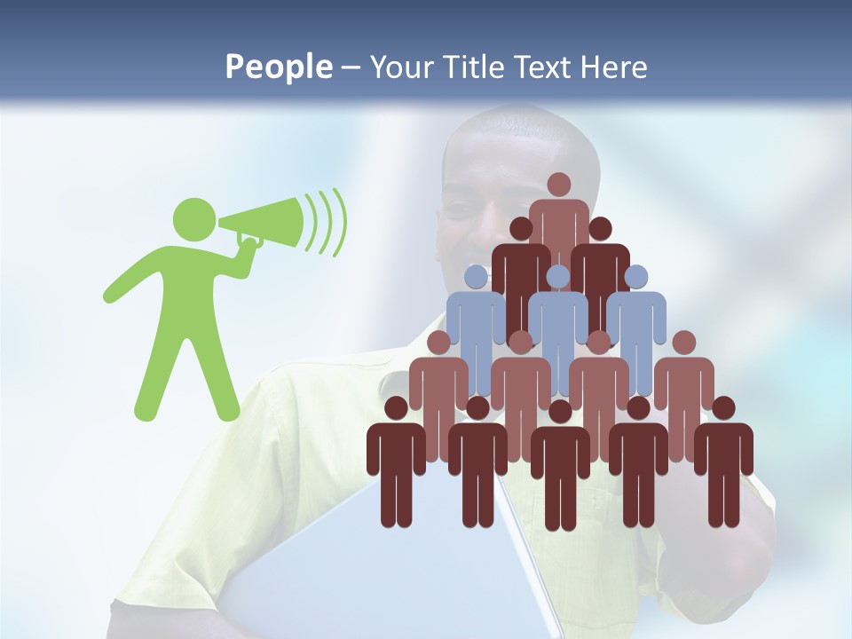 Blue Optimism Happy PowerPoint Template