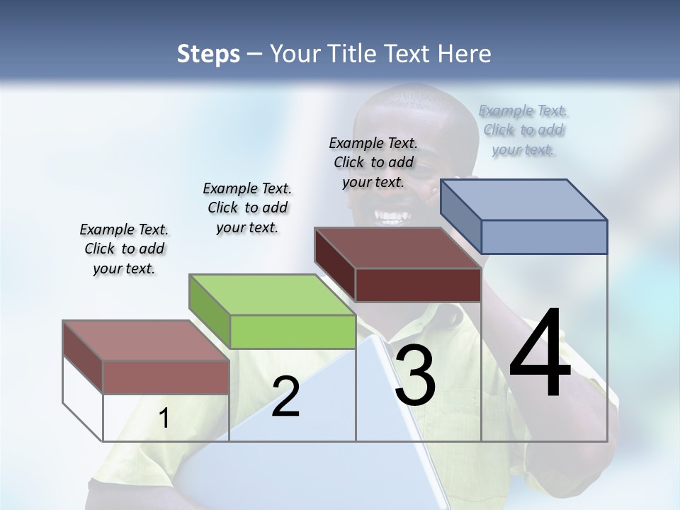 Blue Optimism Happy PowerPoint Template