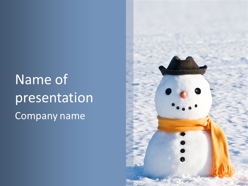 Blue Smiling Card PowerPoint Template