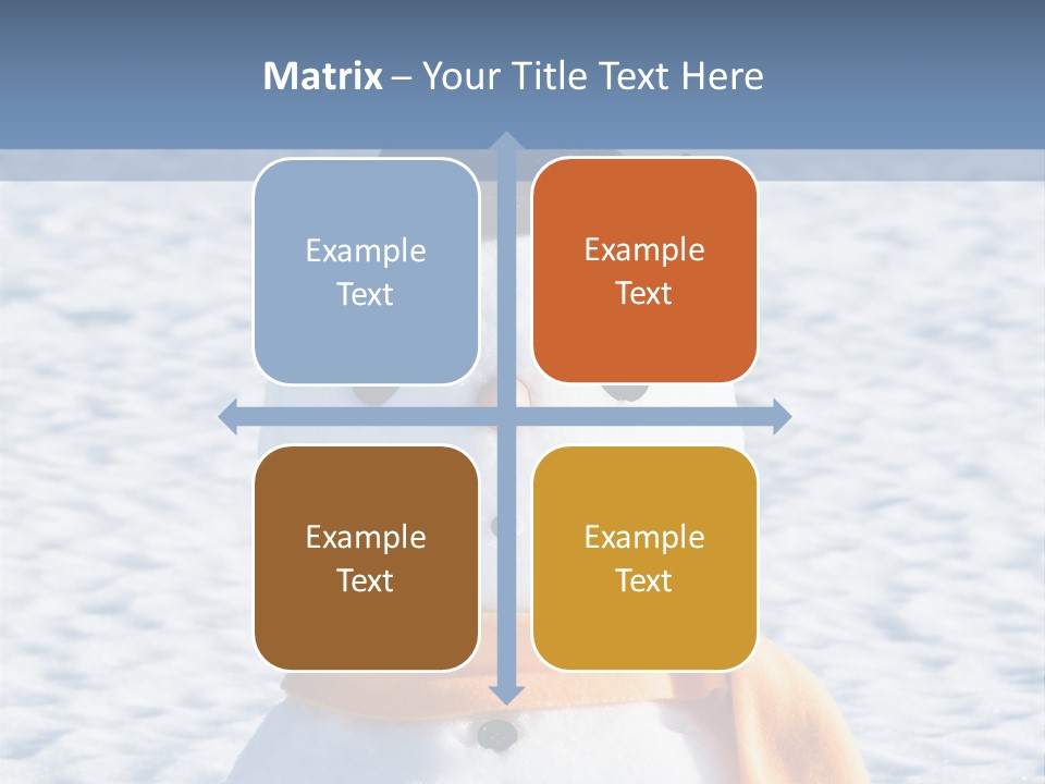 Blue Smiling Card PowerPoint Template