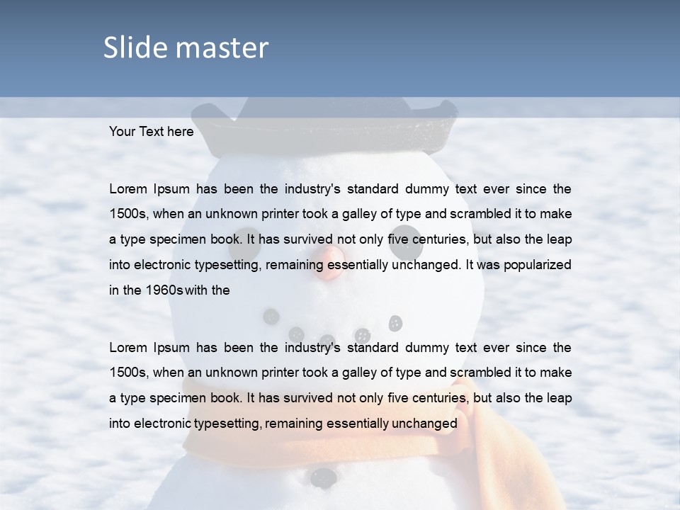 Blue Smiling Card PowerPoint Template