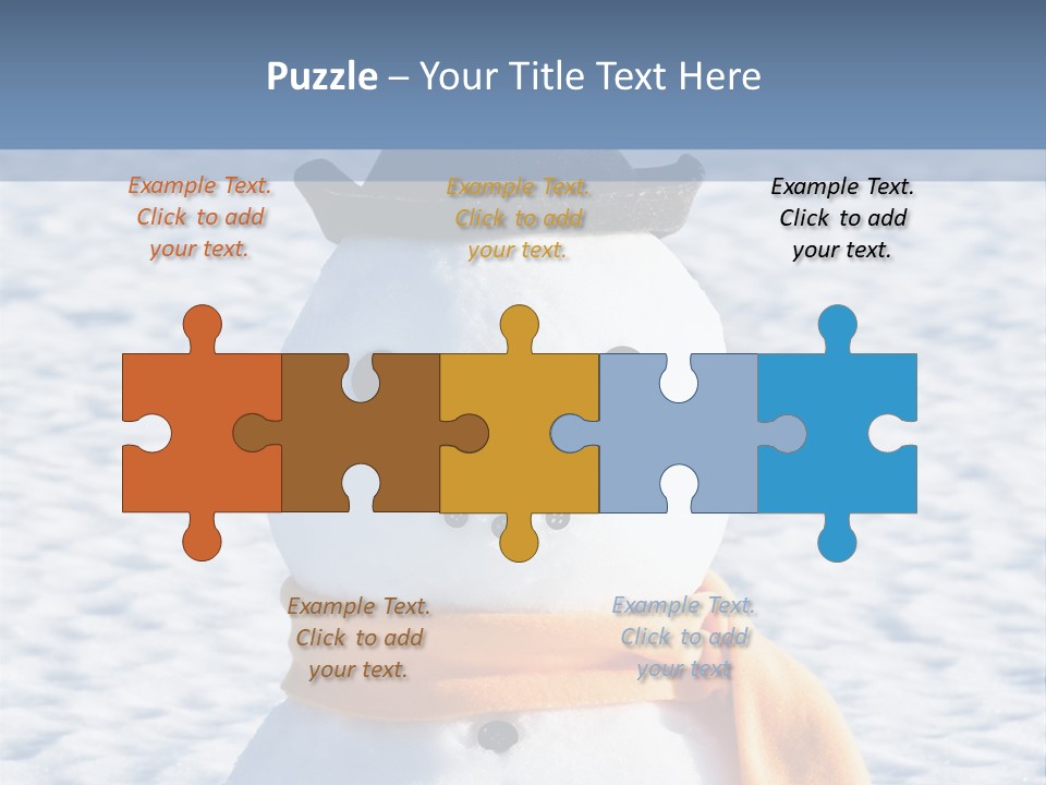 Blue Smiling Card PowerPoint Template