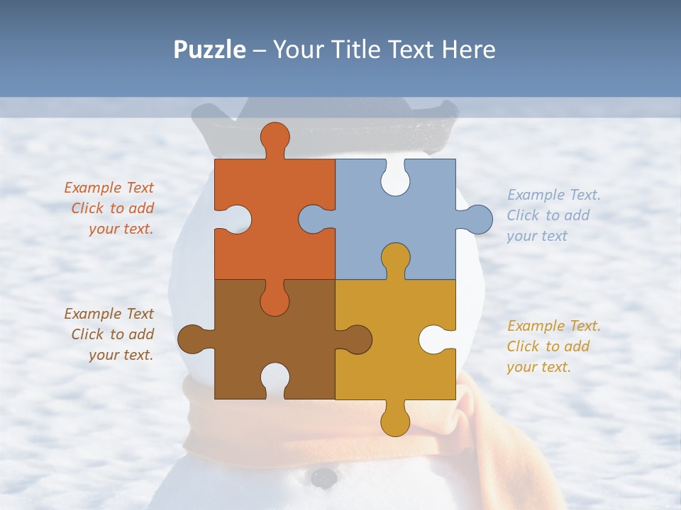 Blue Smiling Card PowerPoint Template