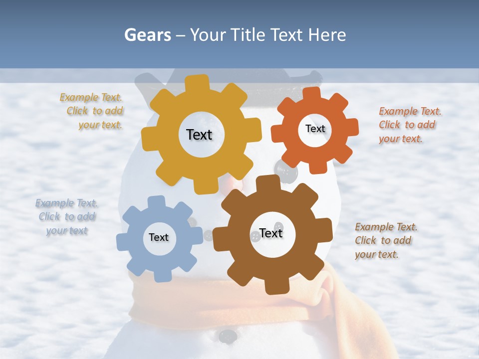 Blue Smiling Card PowerPoint Template