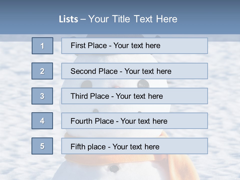 Blue Smiling Card PowerPoint Template