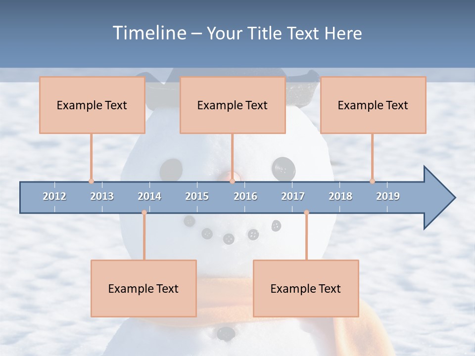 Blue Smiling Card PowerPoint Template
