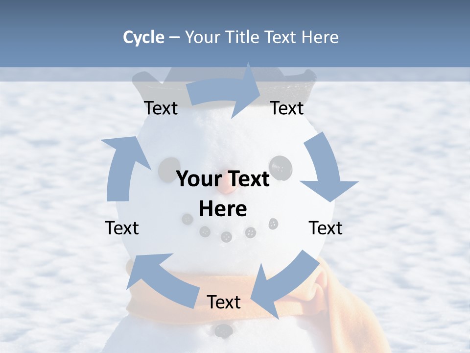 Blue Smiling Card PowerPoint Template