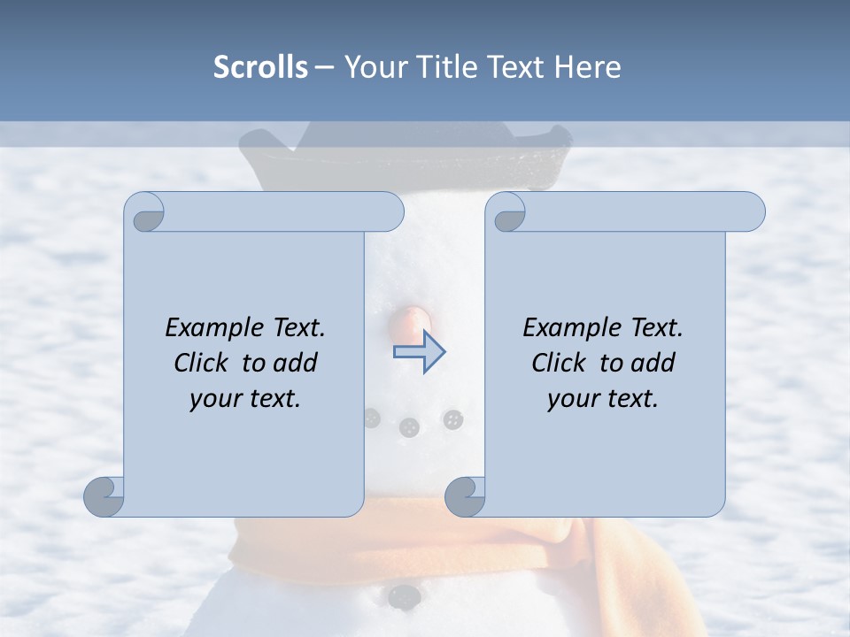 Blue Smiling Card PowerPoint Template