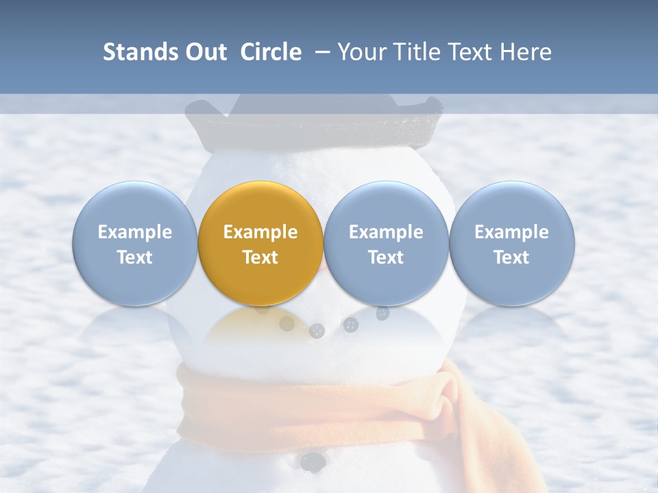 Blue Smiling Card PowerPoint Template