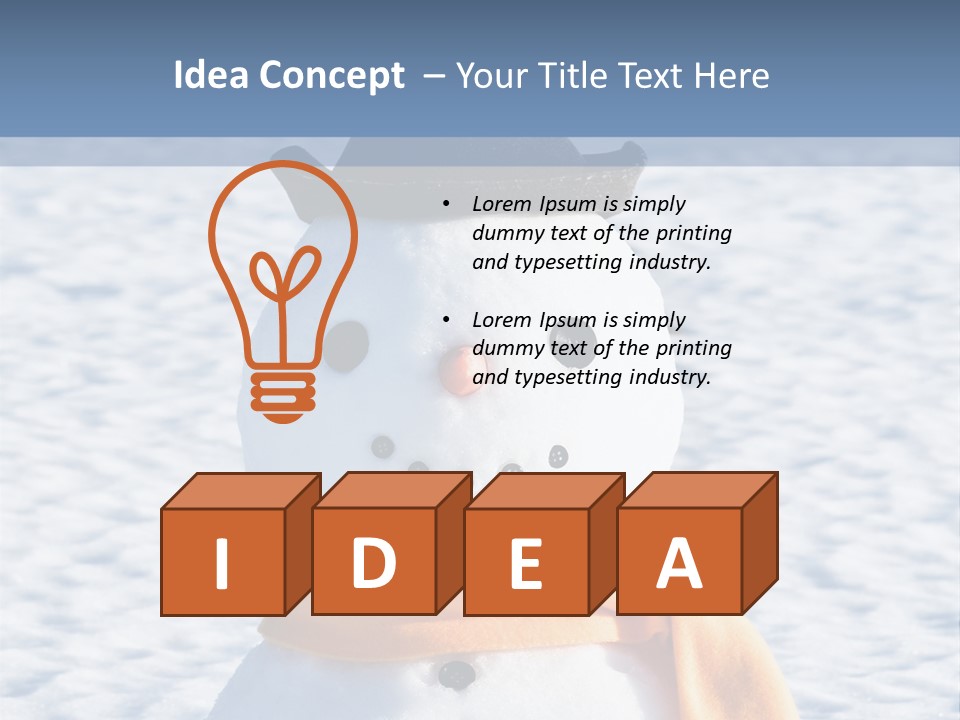 Blue Smiling Card PowerPoint Template