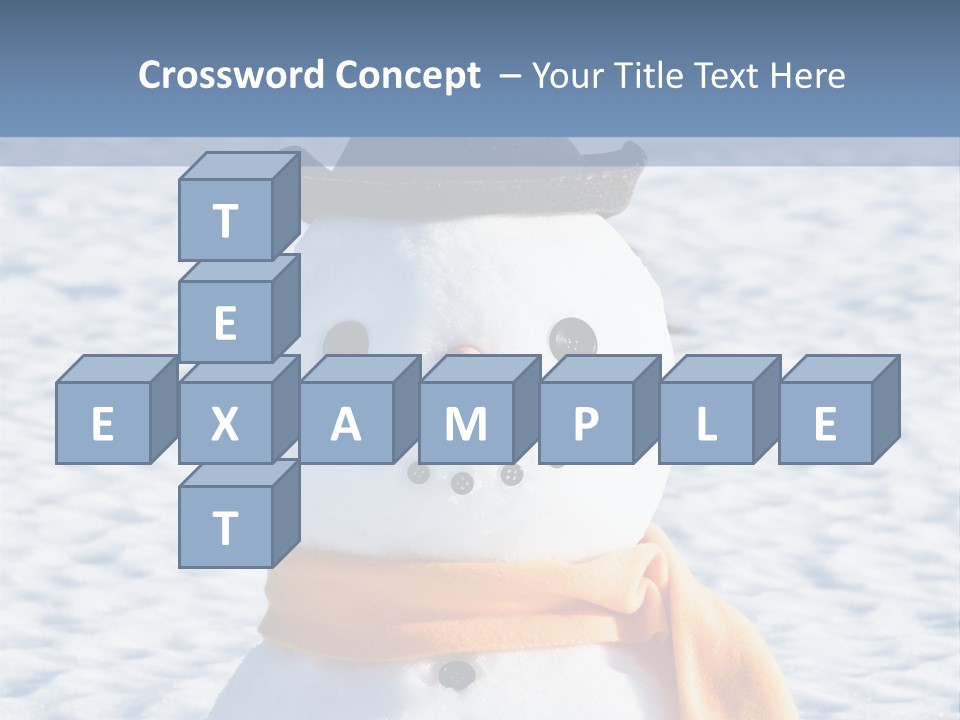 Blue Smiling Card PowerPoint Template