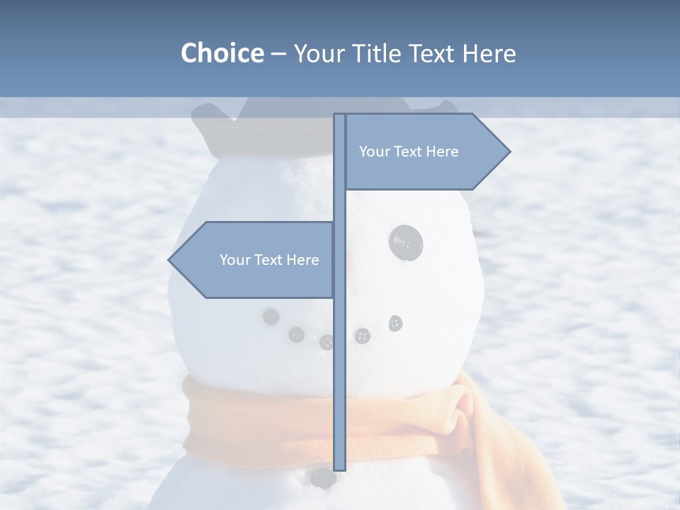 Blue Smiling Card PowerPoint Template