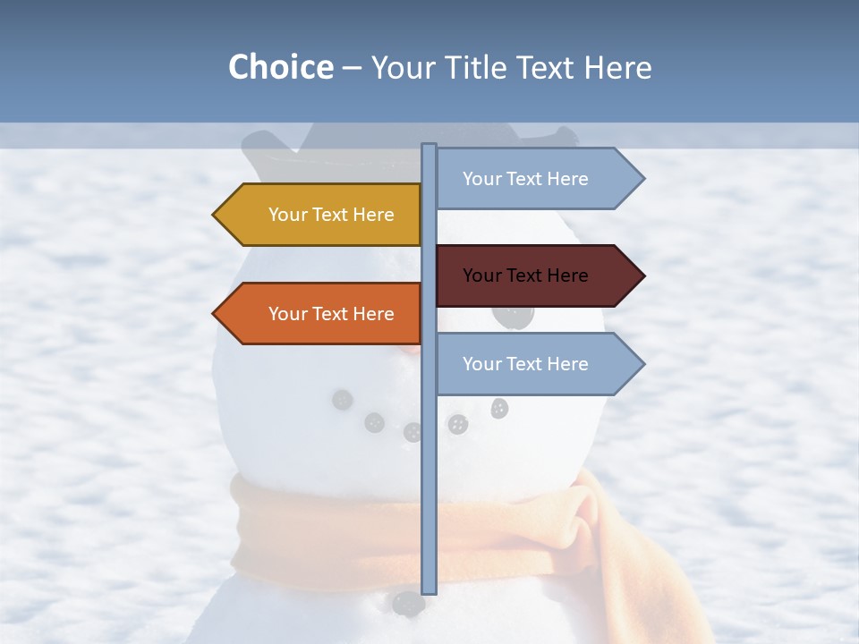 Blue Smiling Card PowerPoint Template