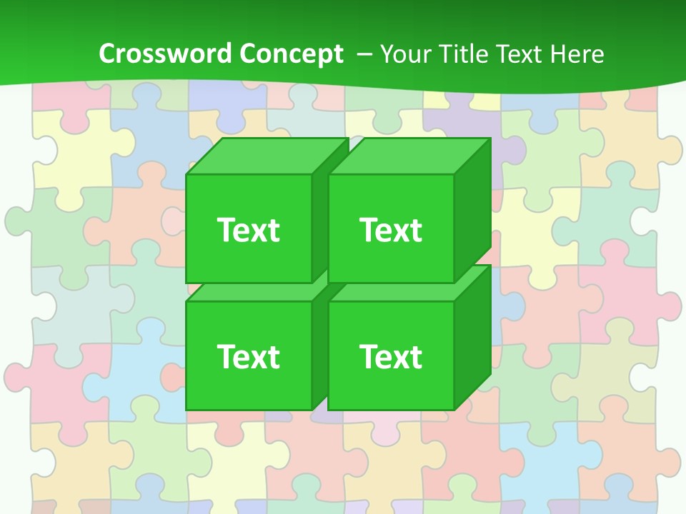 A Colorful Puzzle Piece Powerpoint Presentation PowerPoint Template