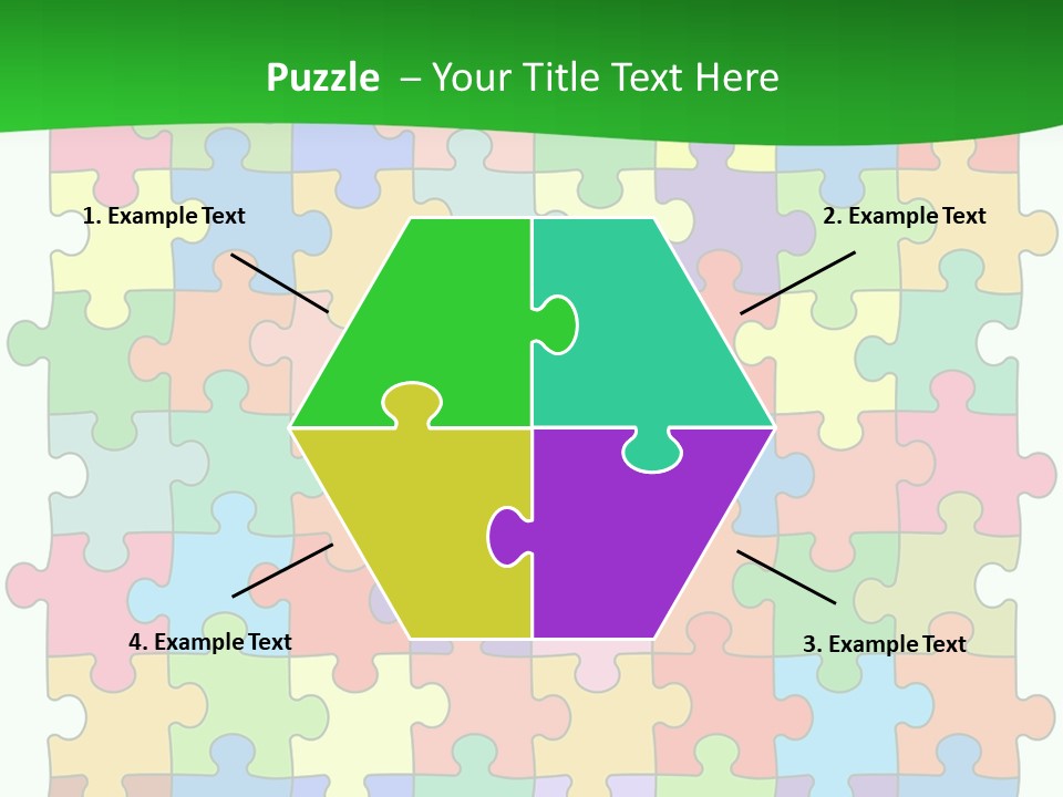 A Colorful Puzzle Piece Powerpoint Presentation PowerPoint Template