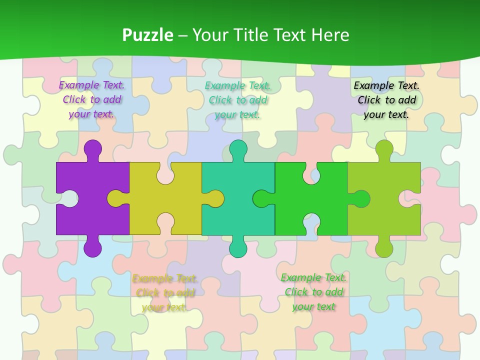 A Colorful Puzzle Piece Powerpoint Presentation PowerPoint Template