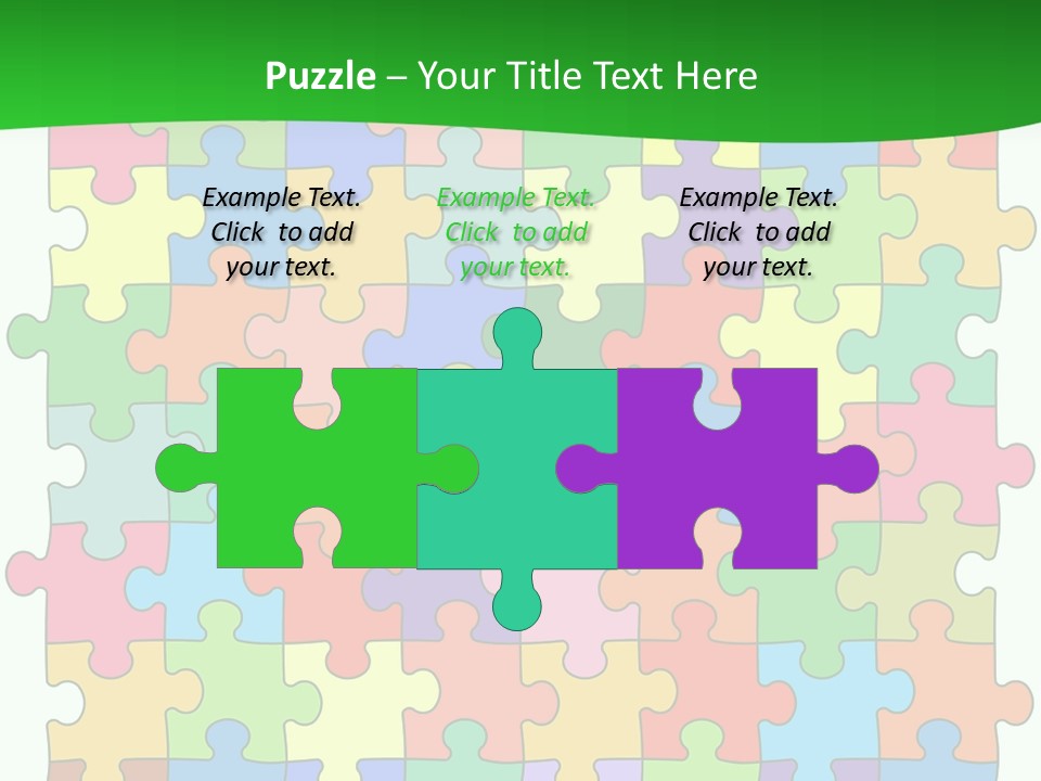 A Colorful Puzzle Piece Powerpoint Presentation PowerPoint Template
