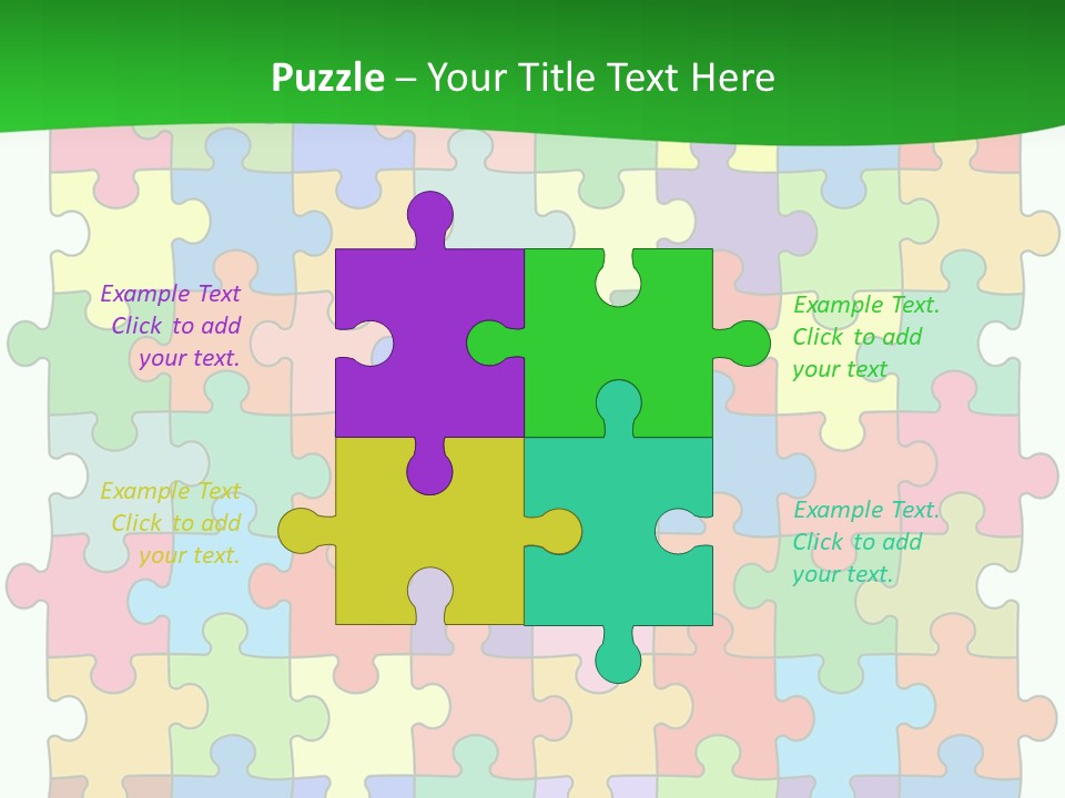 A Colorful Puzzle Piece Powerpoint Presentation PowerPoint Template