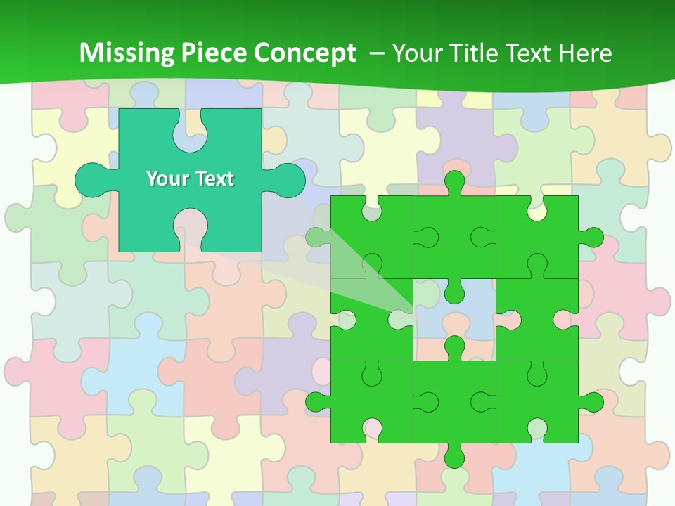 A Colorful Puzzle Piece Powerpoint Presentation PowerPoint Template