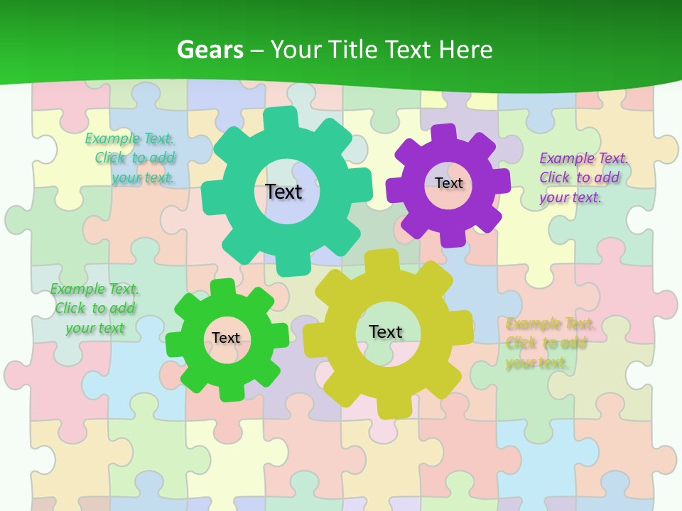 A Colorful Puzzle Piece Powerpoint Presentation PowerPoint Template