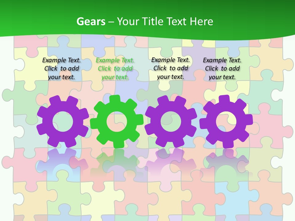 A Colorful Puzzle Piece Powerpoint Presentation PowerPoint Template