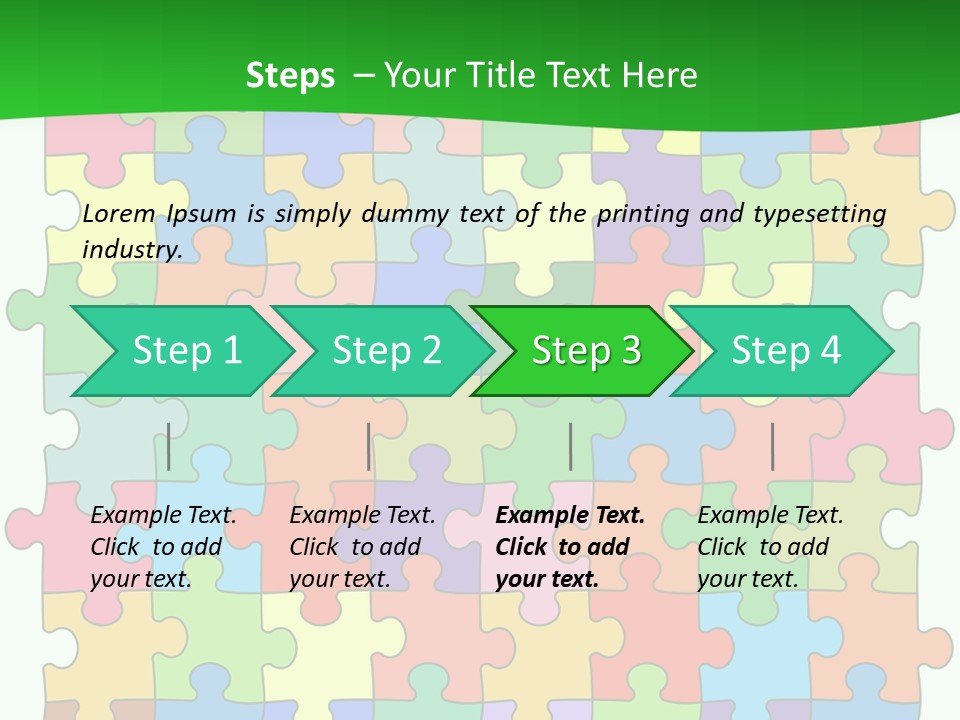 A Colorful Puzzle Piece Powerpoint Presentation PowerPoint Template