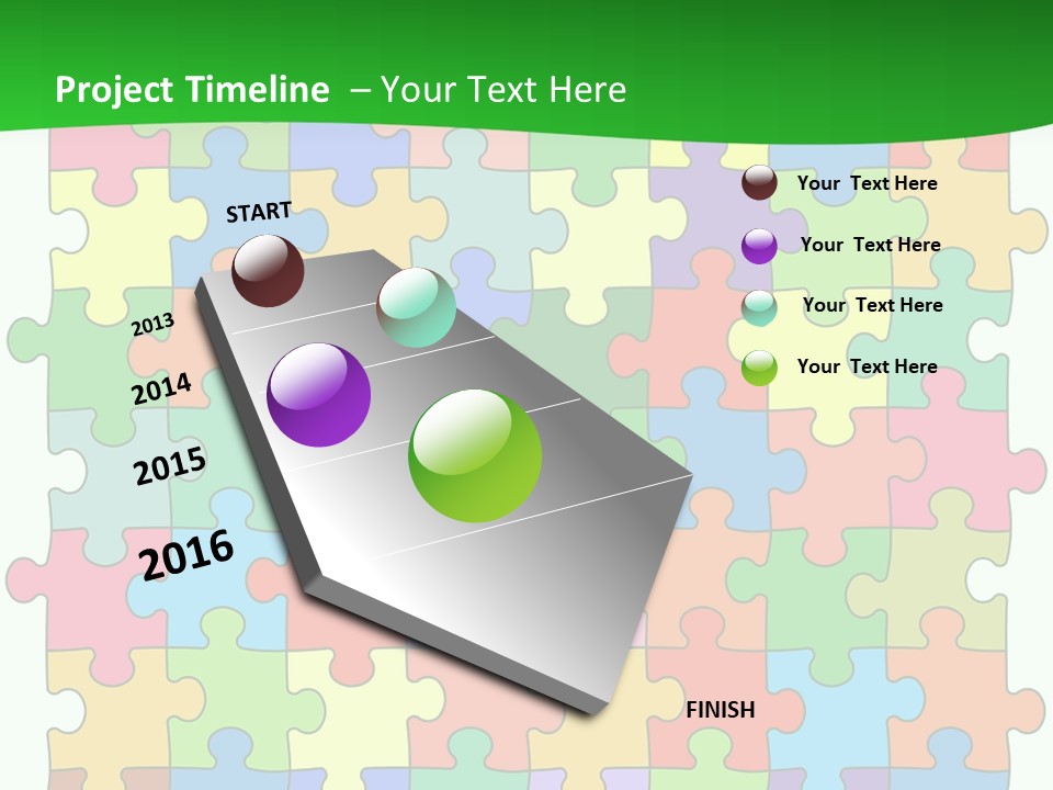 A Colorful Puzzle Piece Powerpoint Presentation PowerPoint Template