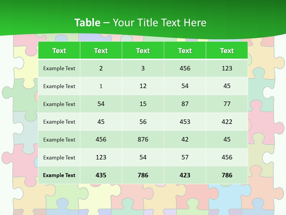 A Colorful Puzzle Piece Powerpoint Presentation PowerPoint Template