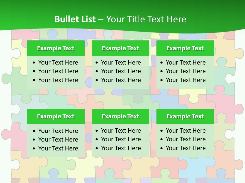 A Colorful Puzzle Piece Powerpoint Presentation PowerPoint Template