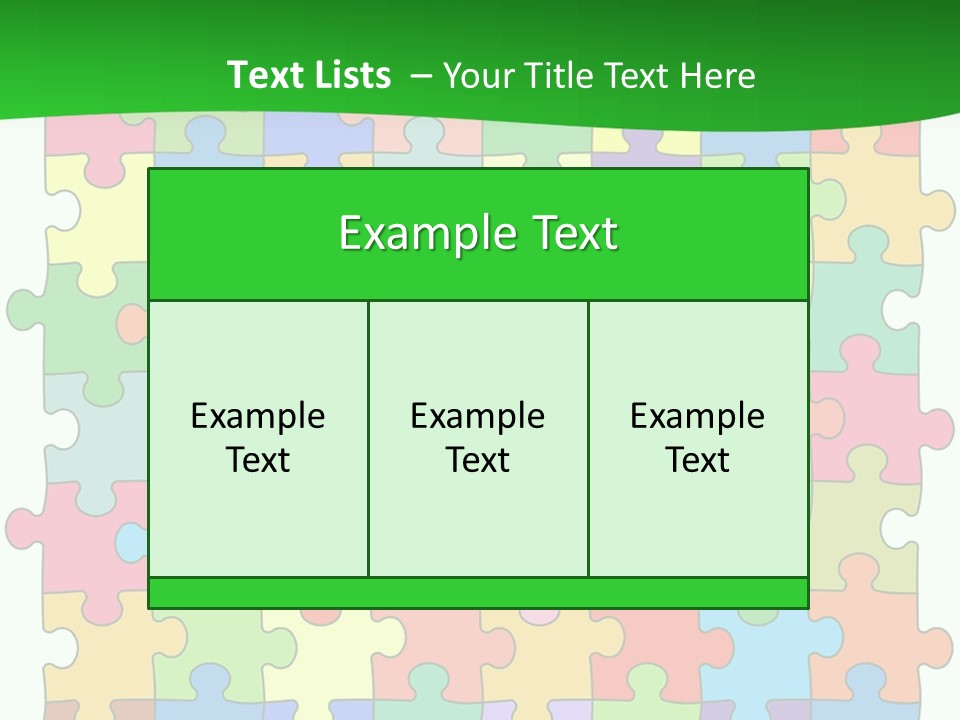 A Colorful Puzzle Piece Powerpoint Presentation PowerPoint Template