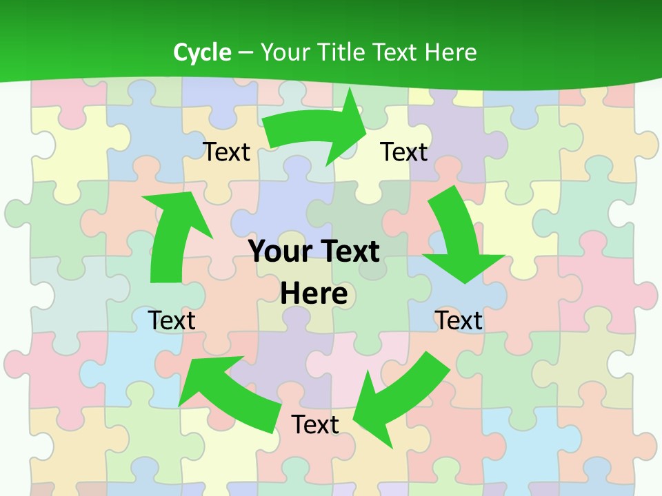 A Colorful Puzzle Piece Powerpoint Presentation PowerPoint Template