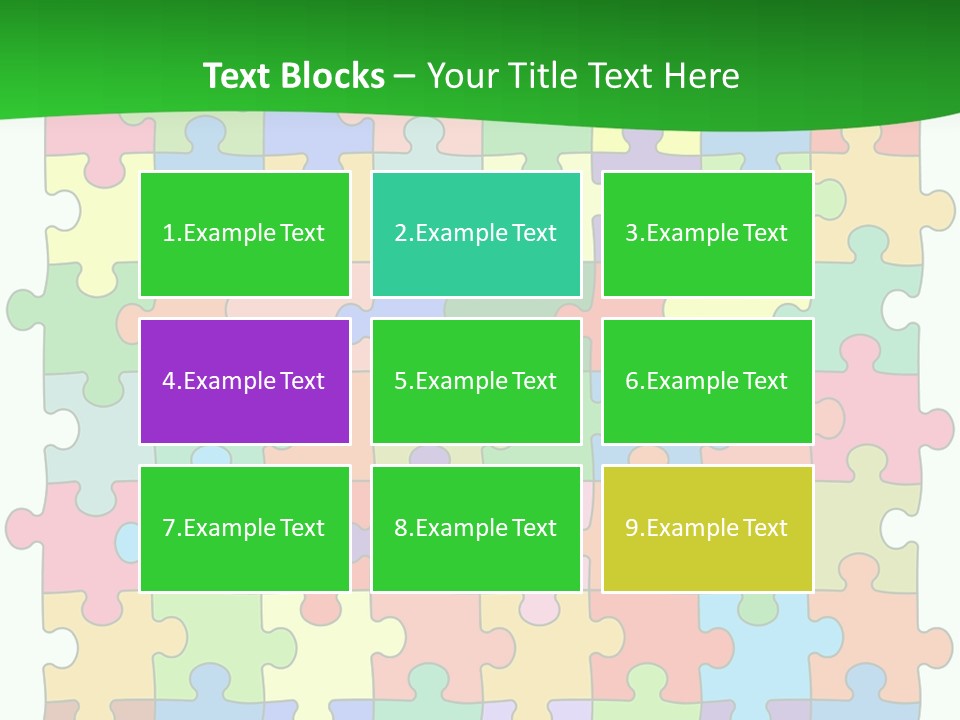 A Colorful Puzzle Piece Powerpoint Presentation PowerPoint Template