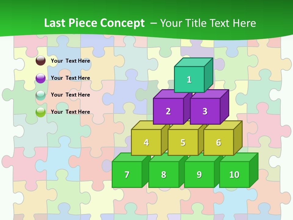 A Colorful Puzzle Piece Powerpoint Presentation PowerPoint Template
