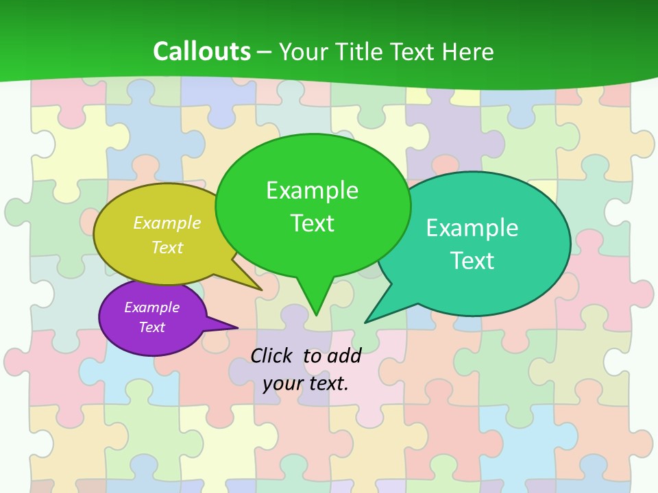 A Colorful Puzzle Piece Powerpoint Presentation PowerPoint Template