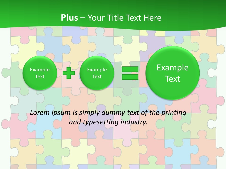 A Colorful Puzzle Piece Powerpoint Presentation PowerPoint Template