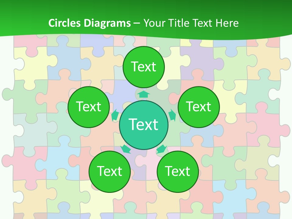 A Colorful Puzzle Piece Powerpoint Presentation PowerPoint Template