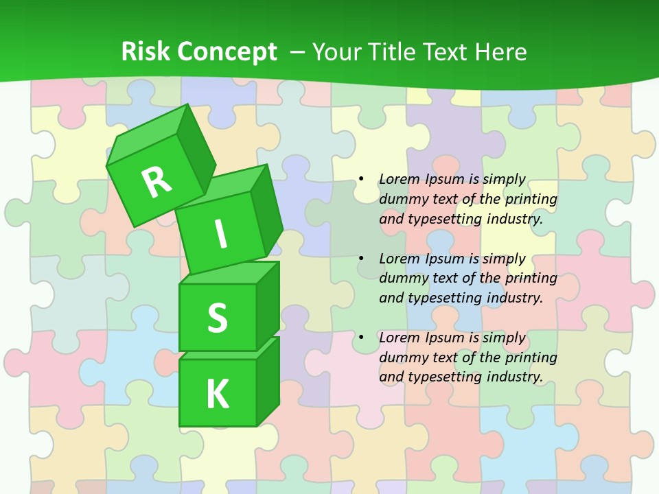 A Colorful Puzzle Piece Powerpoint Presentation PowerPoint Template