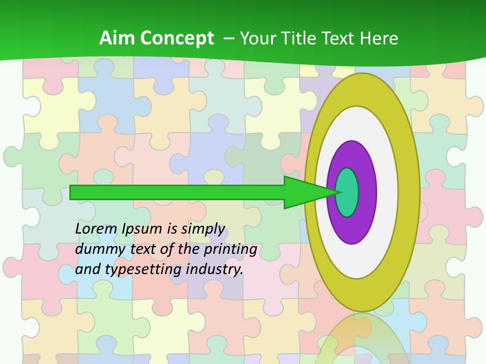 A Colorful Puzzle Piece Powerpoint Presentation PowerPoint Template