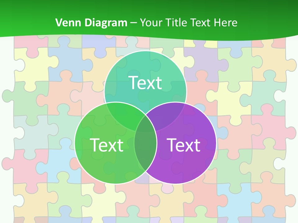 A Colorful Puzzle Piece Powerpoint Presentation PowerPoint Template