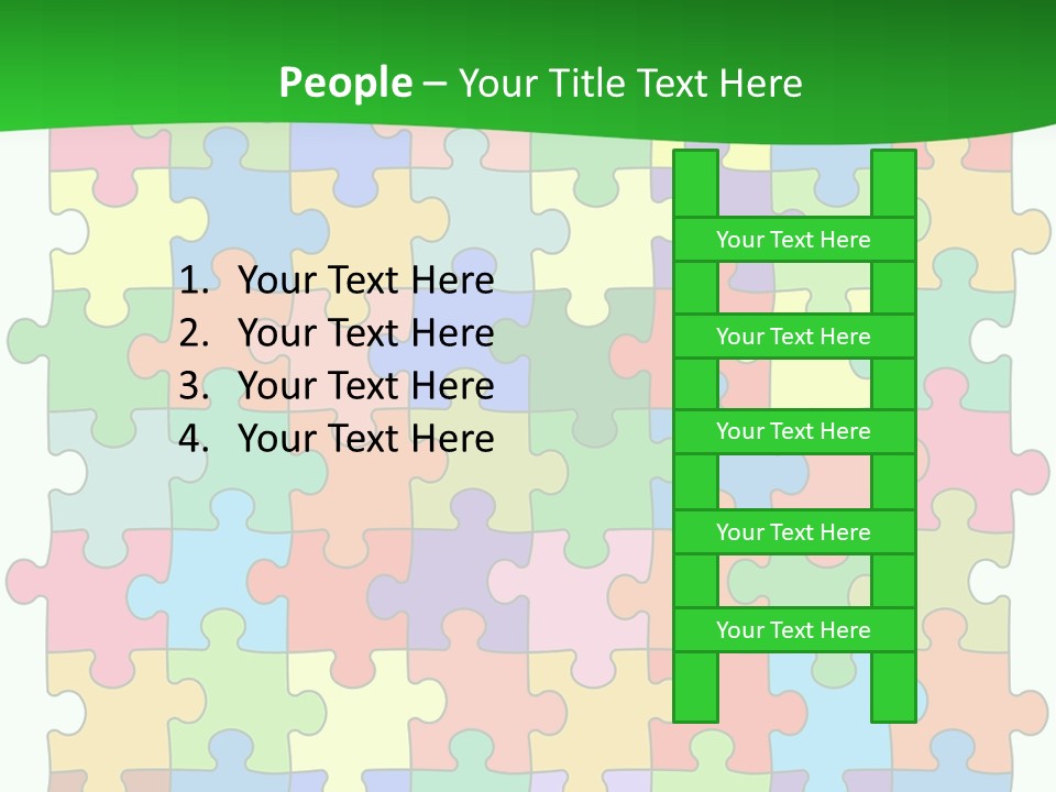 A Colorful Puzzle Piece Powerpoint Presentation PowerPoint Template