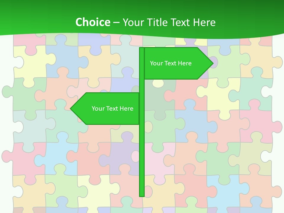 A Colorful Puzzle Piece Powerpoint Presentation PowerPoint Template