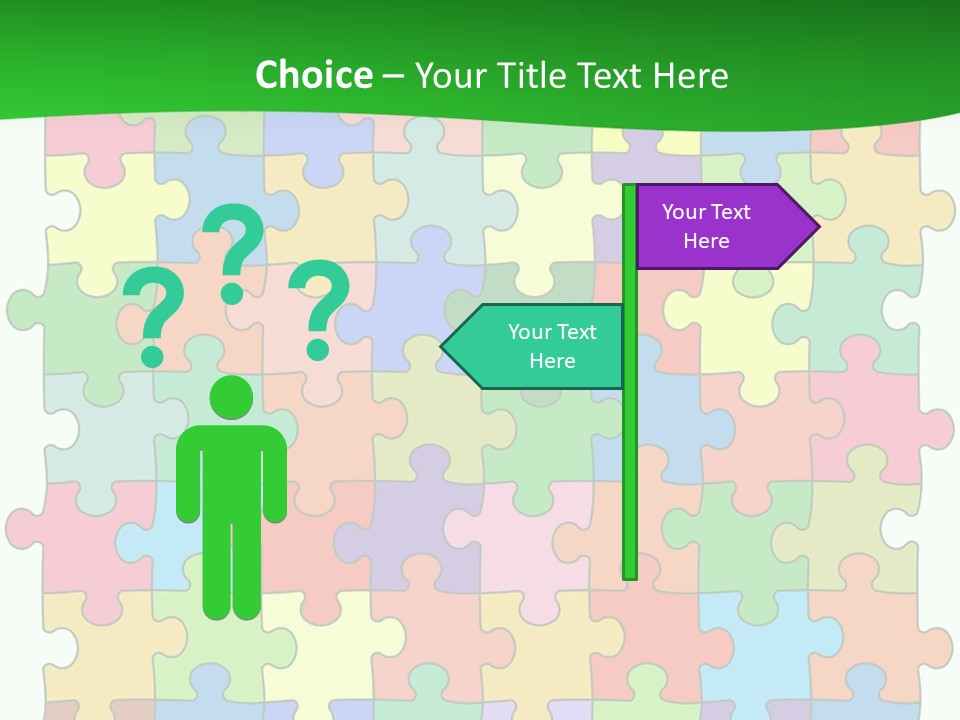 A Colorful Puzzle Piece Powerpoint Presentation PowerPoint Template